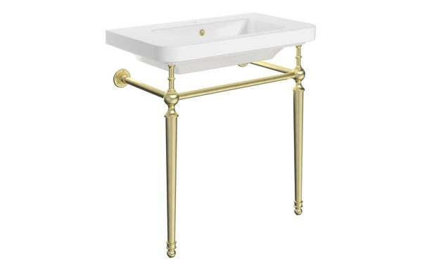 Carla 810mm 1TH Console Basin - Brushed Brass